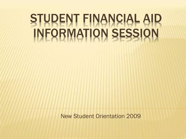 new student orientation 2009