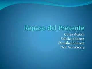 repaso del presente