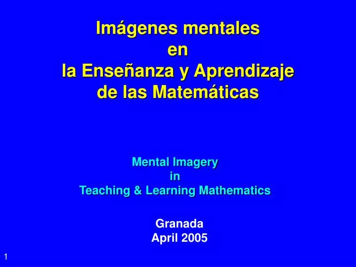 mental imagery in teaching learning mathematics
