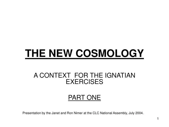 the new cosmology