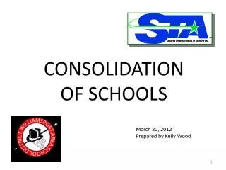 CONSOLIDATION OF SCHOOLS