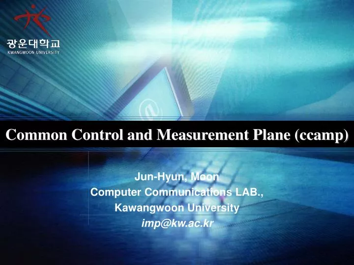 common control and measurement plane ccamp