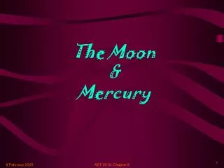 The Moon &amp; Mercury