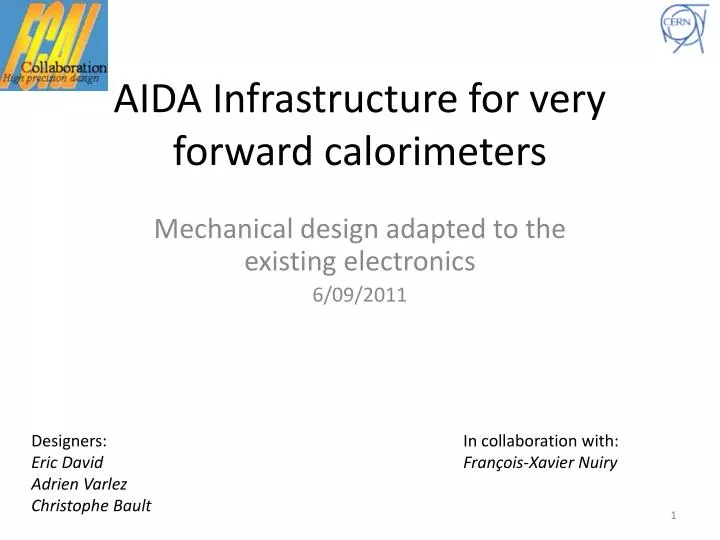 aida infrastructure for very forward calorimeters