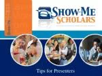 Tips for Presenters - slide 1