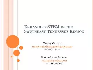 Enhancing STEM in the Southeast Tennessee Region