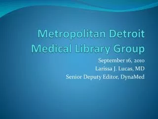 Metropolitan Detroit Medical Library Group