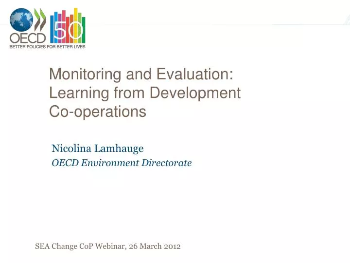 monitoring and evaluation learning from development co operations