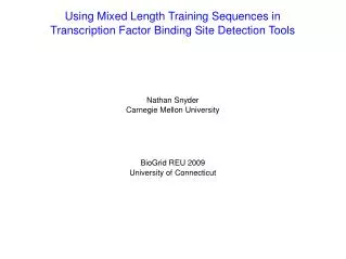 Using Mixed Length Training Sequences in Transcription Factor Binding Site Detection Tools