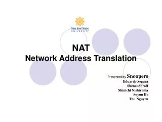 NAT Network Address Translation