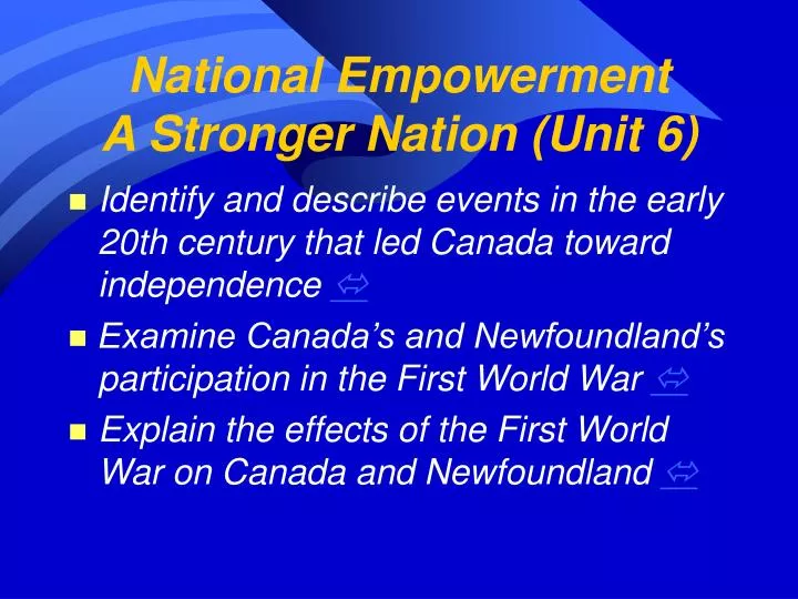 national empowerment a stronger nation unit 6