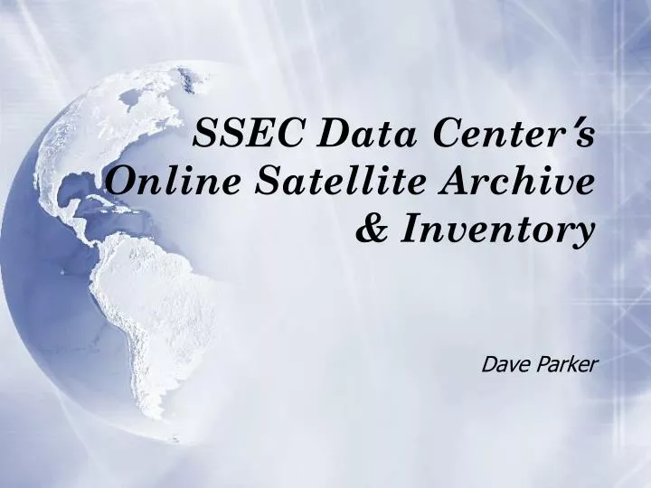 ssec data center s online satellite archive inventory