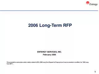 2006 Long-Term RFP