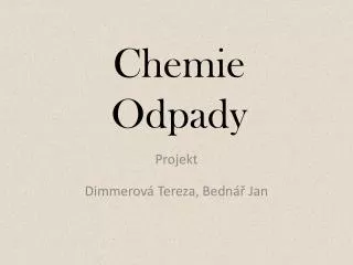 chemie odpady