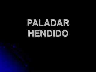 paladar hendido
