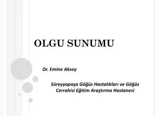 olgu sunumu