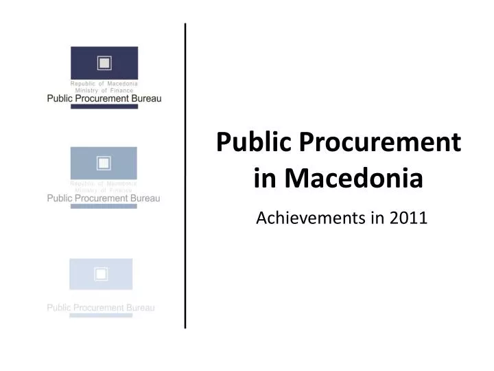 public procurement in macedonia achievements in 2011