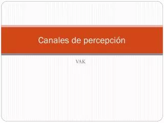 canales de percepci n