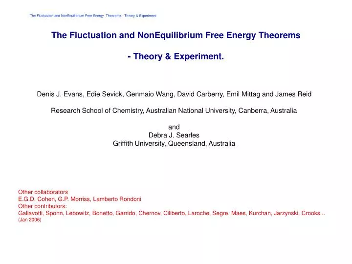 the fluctuation and nonequilibrium free energy theorems theory experiment