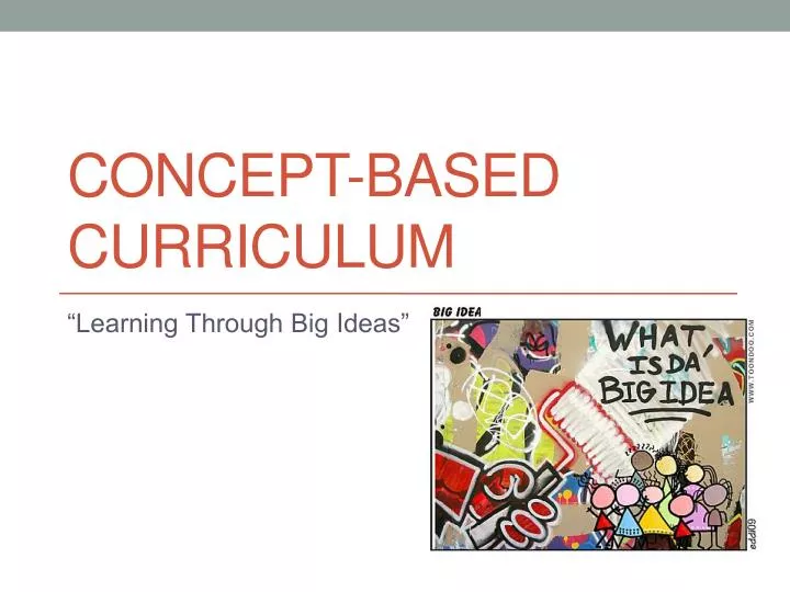 concept based curriculum