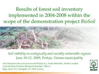 Soil stability in ecologically and socially vulnerable regions