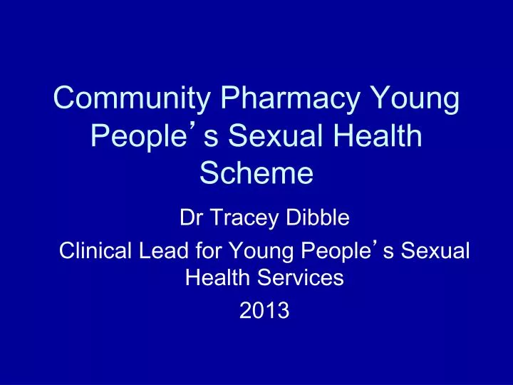 community pharmacy young people s sexual health scheme