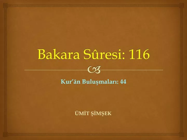 bakara s resi 116