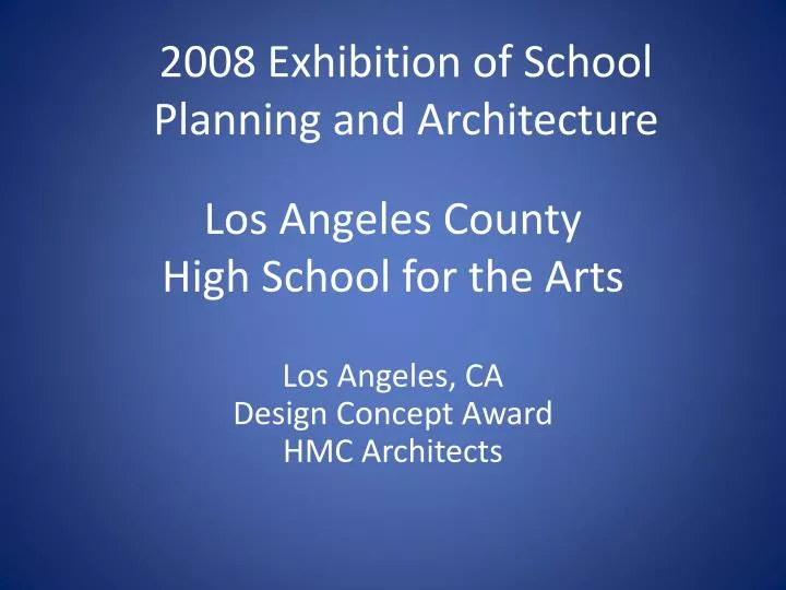 los angeles county high school for the arts