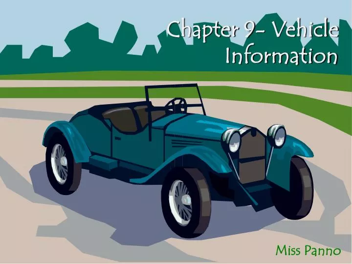 chapter 9 vehicle information