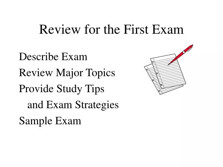review for the first exam