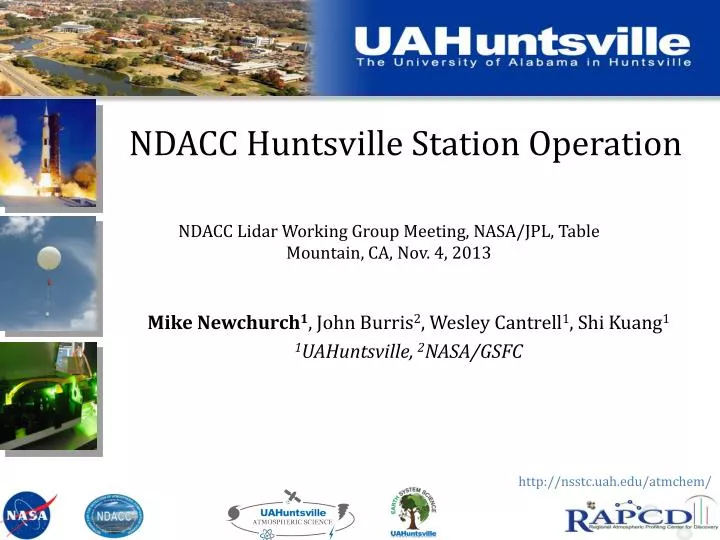 ndacc huntsville station operation