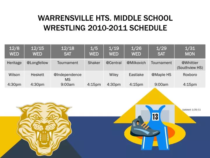 warrensville h ts middle school wrestling 2010 2011 schedule