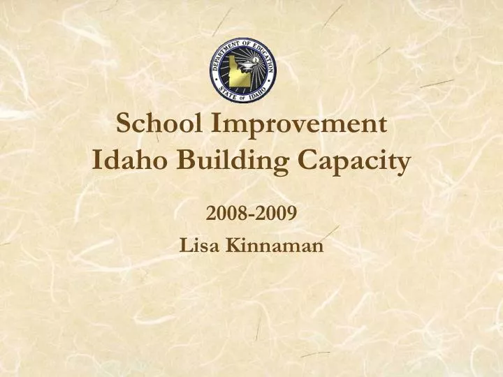 school improvement idaho building capacity