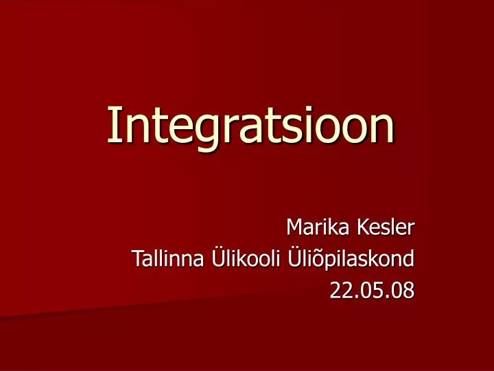 integratsioon