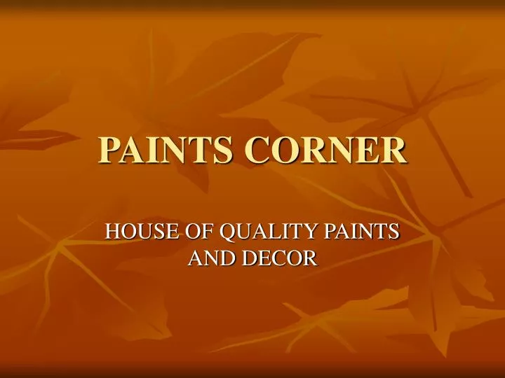 paints corner