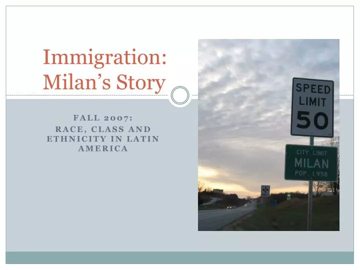 immigration milan s story