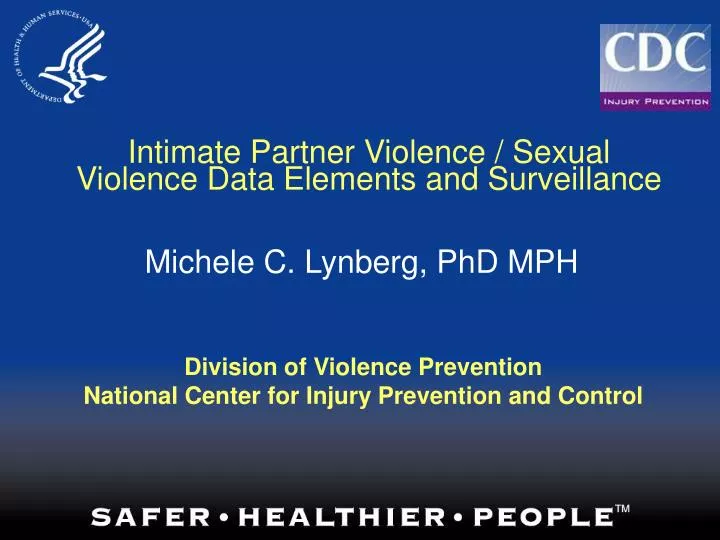 intimate partner violence sexual violence data elements and surveillance