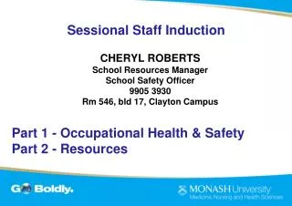 Sessional Staff Induction