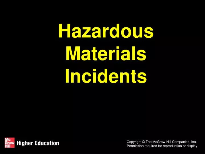 hazardous materials incidents