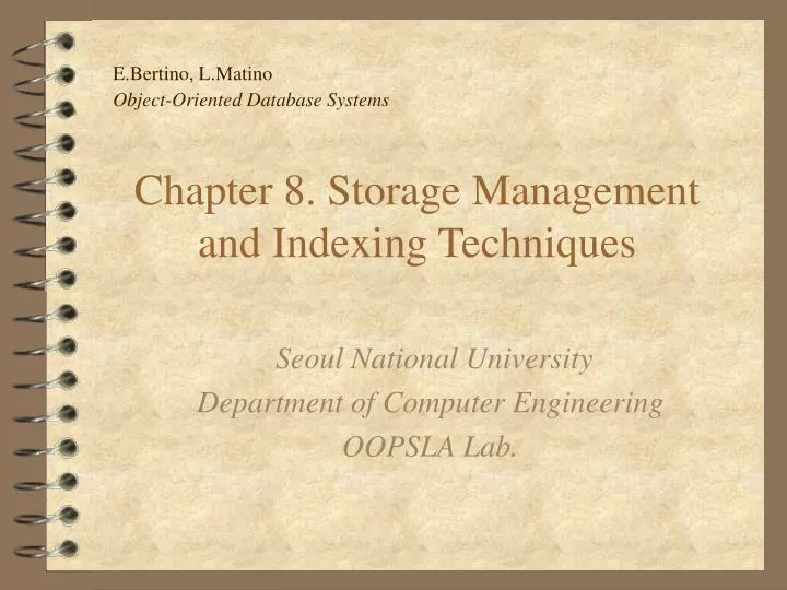 chapter 8 storage management and indexing techniques