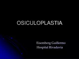 osiculoplastia