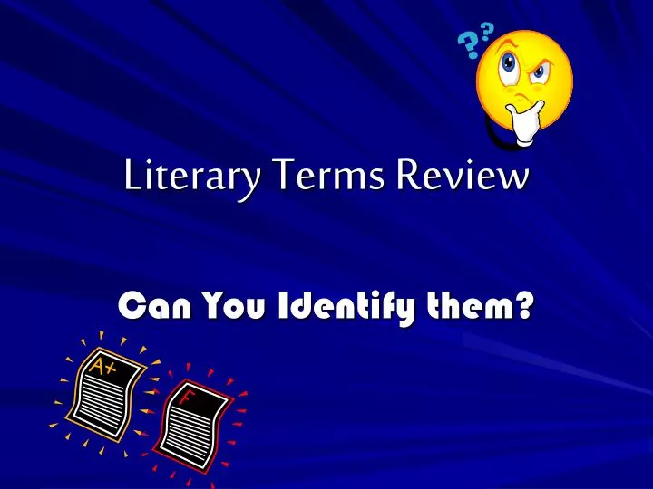 literary terms review