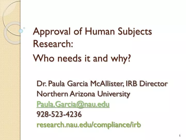 approval of human subjects research who needs it and why