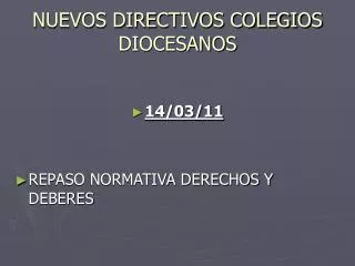 nuevos directivos colegios diocesanos