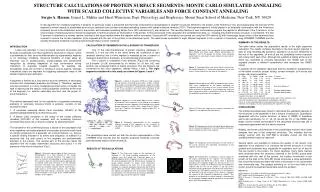 STRUCTURE CALCULATIONS OF PROTEIN SURFACE SEGMENTS: MONTE CARLO SIMULATED ANNEALING