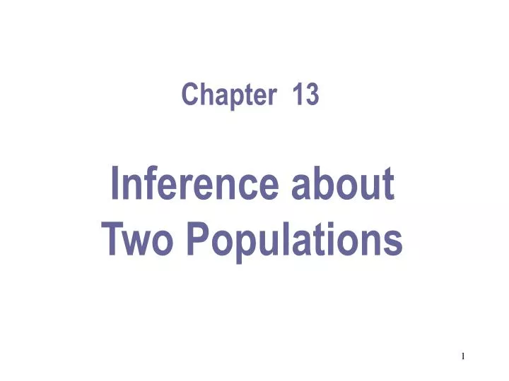 inference about two populations