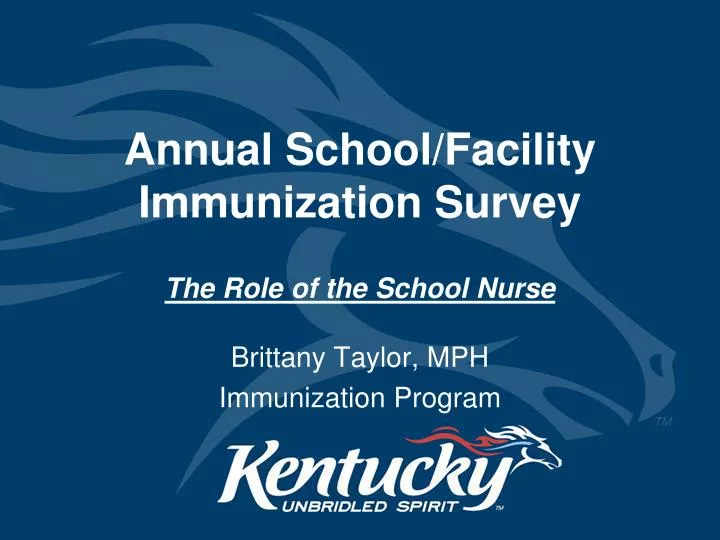 annual school facility immunization survey the role of the school nurse