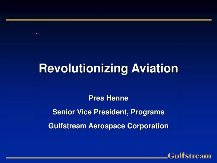 revolutionizing aviation
