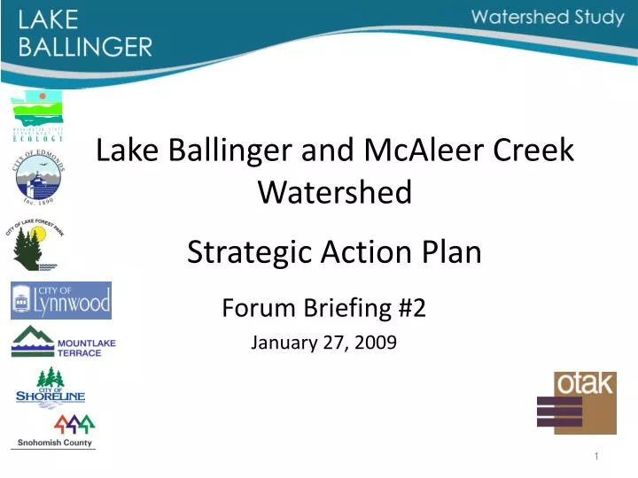 lake ballinger and mcaleer creek watershed strategic action plan