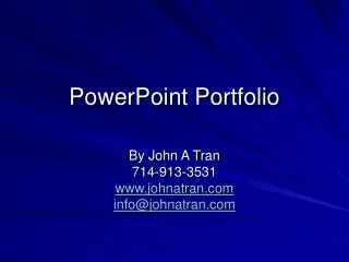 PowerPoint Portfolio